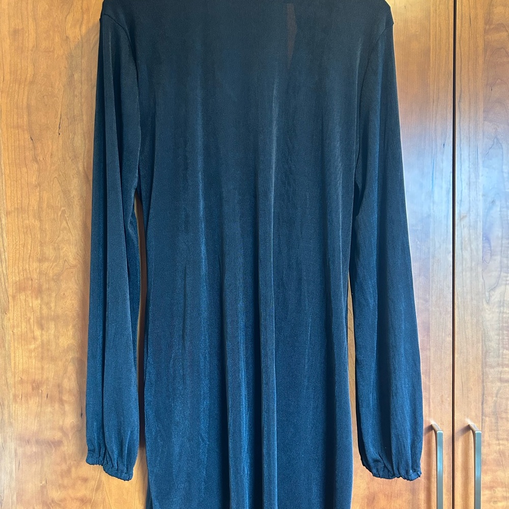 Princess Polly black dress sexy collar size 12 mini wrap - Picture 5 of 6